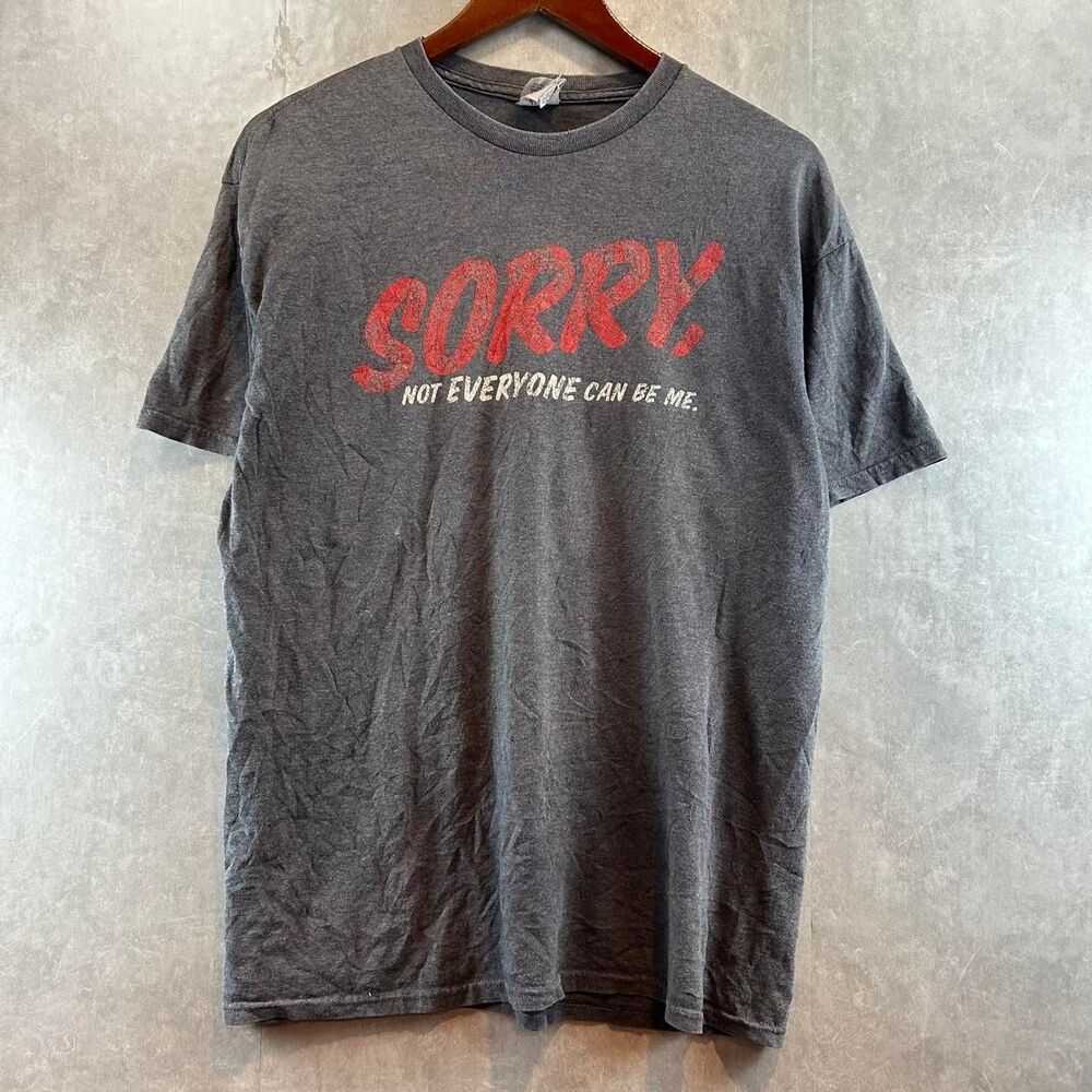 Unbranded Men's Grey and Black T-shirt